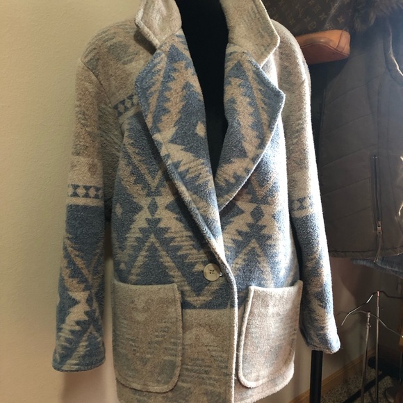 Express Wool Pendleton Style Jacket- French Connection - Picture 1 of 8